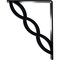 Ekena Millwork Loera Wrought Iron Bracket, (Triple center brace), Powder Coated Black 2"W x 7 1/2"D x 10"H BKTM02X07X10TLO - alternate 7